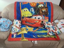 Juego de sábanas edredón para cuna de niños pequeños Disney Pixar Cars Lightning McQueen  segunda mano  Embacar hacia Argentina