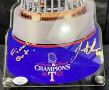 Troféu acrílico Rangers 2023 World Series Champions 17"" autografado Josh Sborz JSA CERTIFICADO DE AUTENTICIDADE, usado comprar usado  Enviando para Brazil