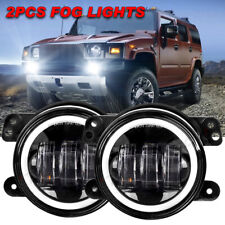 Usado, Para Hummer H3 H3T 2006-2010 Par de Amortecedor 4" Polegadas Luzes de Neblina LED Lâmpada de Passagem DRL comprar usado  Enviando para Brazil