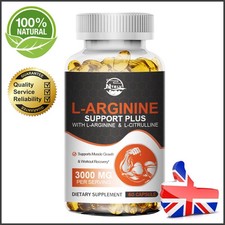 L-Arginina 3000mg Óxido Nítrico, Impulsionador de Testosterona, Saúde do Esperma, Suporte Energético comprar usado  Enviando para Brazil