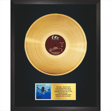 Nirvana - Nevermind / LP Ouro 12" / Rock Memorabilia / Lembrança em moldura preta comprar usado  Enviando para Brazil