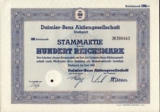 Fabricantes de carros Mercedes Daimler Benz AG Stuttgart Alemanha 100 RM 1942, usado comprar usado  Enviando para Brazil