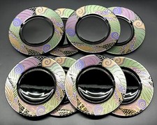 8 pratos de salada vintage Arcoroc France Tampico 7,5" vidro temperado iridescente preto comprar usado 8 pratos de salada vintage Arcoroc France Tampico 7,5" vidro temperado iridescente preto comprar usado  Enviando para Brazil