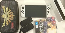 Nintendo Switch OLED + Estojo Legend of Zelda + Zelda BOTW + MK8 + Joycons Preto comprar usado  Enviando para Brazil
