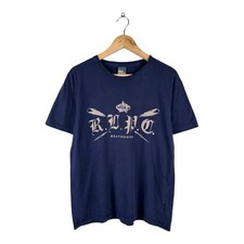 Camiseta Vintage Anos 2000 Polo Ralph Lauren Crown Azul Tamanho P comprar usado  Enviando para Brazil