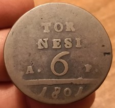 Moneta tornesi 1801 usato  Olbia