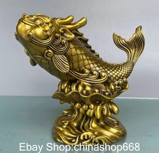 Estátua da sorte chinesa antiga escultura em cobre Feng Shui dragão peixe besta 6,8" comprar usado Estátua da sorte chinesa antiga escultura em cobre Feng Shui dragão peixe besta 6,8" comprar usado  Enviando para Brazil