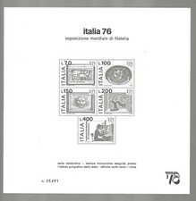 Italia 1976 foglietto usato  Sassari
