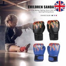 2 peças luvas de boxe infantis de couro ecológico respiráveis luvas de kickboxing para saco de pancadas comprar usado  Enviando para Brazil