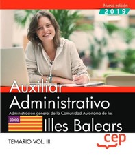 Auxiliar Administrativo Administracion Illes Balears Tem 3 comprar usado  Enviando para Brazil
