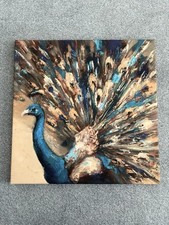 Peacock bird canvas for sale  UK