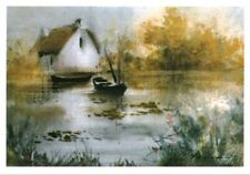 Carte postale aquarelle d'occasion  France