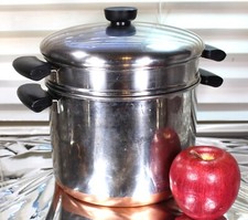 Usado, Caldeira dupla Revere Ware EUA pré-1968 fundo de cobre 5 qt panela de estoque panela de inserção comprar usado  Enviando para Brazil