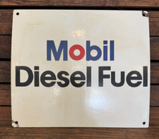 Usado, Placa de publicidade vintage Mobil diesel porcelana bomba de gás comprar usado  Enviando para Brazil