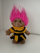 Vintage 1986 rzadka 5" lalka dam troll dziki róż włosy bursztynowe oczy cheerleaderka na sprzedaż  Wysyłka do Poland