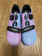 Sapatos de ciclismo Betoosen SPEED bicicleta de estrada rosa azul azul masculino tamanho 6 feminino 7 UE 38 comprar usado  Enviando para Brazil