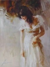 Usado, Pino Daeni Sensual Mujer "Blanco Rhapsody" Mano Firmado Edición Limitada En Lona comprar usado  Enviando para Brazil