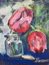 ölbild abstrakt blume gebraucht kaufen  Bad Münstereifel