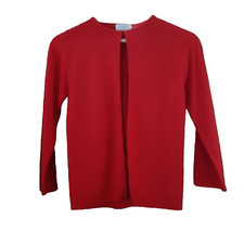 Womens Kaliko Red Cardigan UK Size 8 Acrylic Long Sleeves Hook Fastening for sale  STRATFORD-UPON-AVON