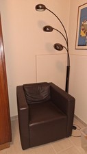 divano letto pelle marrone usato  San Giuliano Milanese