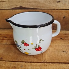 Enamel Milk Jug with Berry Decal Design for sale  WORCESTER