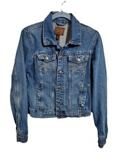 Jaqueta jeans feminina Aeropostale tamanho médio jeans desgastado  comprar usado  Enviando para Brazil