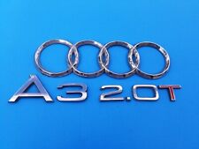 06 07 08 09 10 11 12 13 AUDI A3 2.0 T TAMPA TRASEIRA EMBLEMA LOGOTIPO EMBLEMA CONJUNTO FABRICANTE DE EQUIPAMENTO ORIGINAL (2013), usado comprar usado  Enviando para Brazil