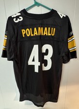 Camiseta Pittsburgh Steelers Youth XL 18-20 Troy Polamalu #43 Reebok NFL Football comprar usado  Enviando para Brazil