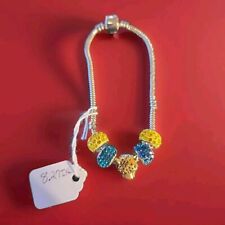 Pulseira tipo Pandora com 5 berloques e jaguar dourado. Lindo! comprar usado  Enviando para Brazil
