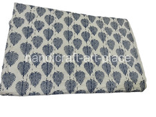 Colcha Kantha de algodão com estampa de folha azul king size cobertor arte colcha indiana comprar usado Colcha Kantha de algodão com estampa de folha azul king size cobertor arte colcha indiana comprar usado  Enviando para Brazil