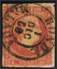 Usado, Andalousie. Philatélie. Usagé 48. 1855. 4 Quarts Rouge. Timbre RONDA / MALAG comprar usado  Enviando para Brazil