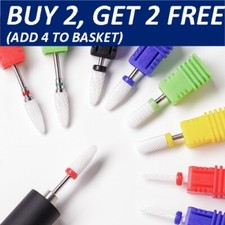 Brocas elétricas de cerâmica Nail Art arquivo 3/32" cabeça carboneto manicure pedicure ♬ comprar usado  Enviando para Brazil