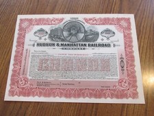 Lote de certificado de stock HUDSON AND MANHATTAN FERROCARRIL BO segunda mano  Embacar hacia Mexico