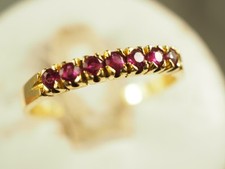 DEMIE ALLIANCE VINTAGE OR MASSIF 18K RUBIS GOLD RUBY ENGAGEMENT RING T56 comprar usado  Enviando para Brazil