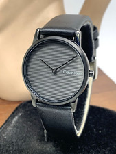 Relógio feminino Calvin Klein 25100034 sensação pulseira de couro preto quartzo 30mm comprar usado  Enviando para Brazil