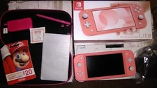 Nintendo Switch Lite~Rosa~Cartão Nintendo eShop de US$ 20~Lote Orzly~Capa de Transporte~Testado ✅ comprar usado  Enviando para Brazil