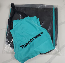 CONJUNTO correspondente Tupperware Kit Bolsa e Avental Preto e Azul-petróleo (saco está vazio) (saco está comprar usado  Enviando para Brazil