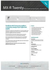 Folha de dados de áudio - Symmetry Ayre Acoustics - MX-R Twenty - Amplificador (CE17), usado comprar usado  Enviando para Brazil