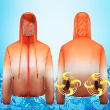 Jaquetas de ar condicionado exaustor ventilador de refrigeração jaquetas para clima quente (laranja L) comprar usado  Enviando para Brazil