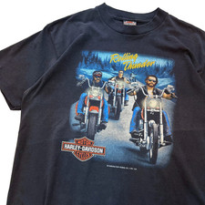 Usado, original vintage 90s 3D EMBLEM HARLEY DAVIDSON ROLLING THUNDER Shirt XL biker comprar usado  Enviando para Brazil