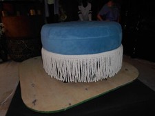 Blue velvet ottoman for sale  Kansas City