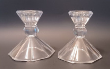 Clear glass candlestick for sale  Remus