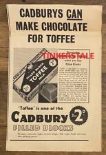 1938 cadbury toffee for sale  WICKFORD