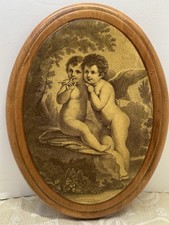 Vintage oval cherub for sale  Lansing