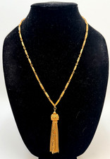 Colar de borla vintage KRAMER Damita tom dourado retangular corrente elo comprar usado Colar de borla vintage KRAMER Damita tom dourado retangular corrente elo comprar usado  Enviando para Brazil