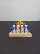 Vintage Cracker Barrel Peg Game Madeira Plástico Preto Vermelho Branco Old Country Store, usado comprar usado  Enviando para Brazil