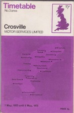 Crosville bus timetable for sale  WATFORD