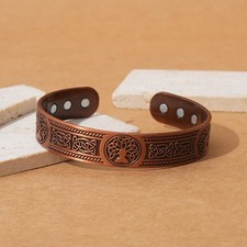 Usado, Pulseira de terapia magnética árvore da vida cobre alívio da dor bracelete de energia comprar usado  Enviando para Brazil