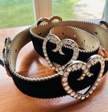 Cinto de couro vintage feminino BB Simon coração GG comprar usado  Enviando para Brazil