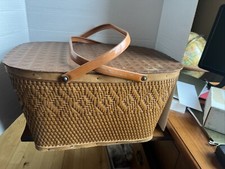 Vintage wicker picnic for sale  Brookfield